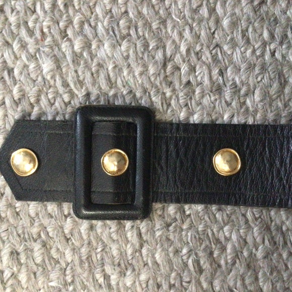 Vintage EDOUARD RAMBAUD Paris Black Leather Belt #30539, Size S-M - Picture 8 of 10